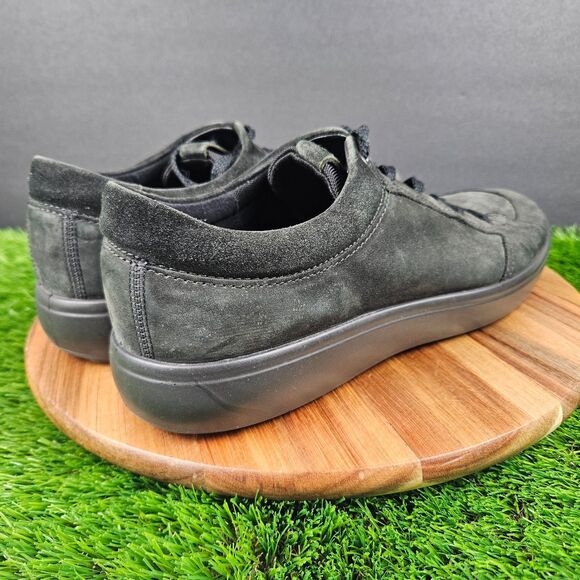 Ecco  Danish Design Shoes Mens 12 Black Suede Leather Lace Up Casual Sneakers main image 6